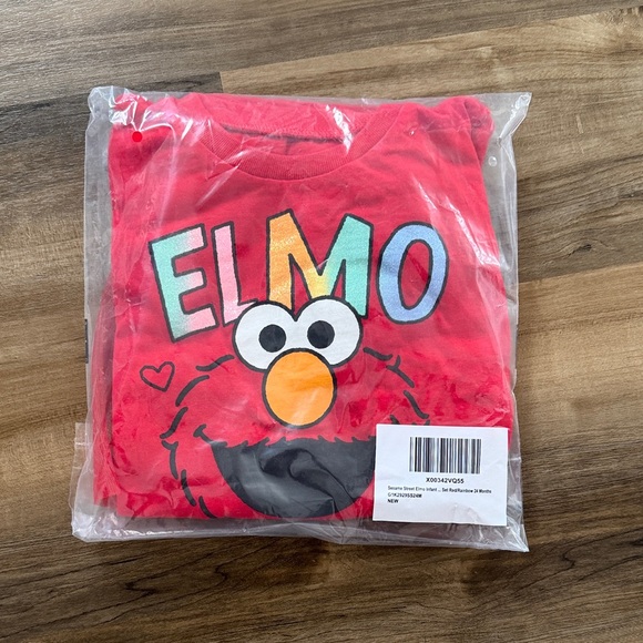 Sesame Street Elmo Red Tee and Colorful Skirt Set - Picture 3 of 4
